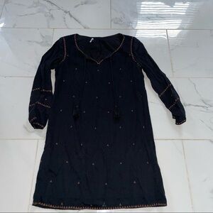 Madewell black peasant dress